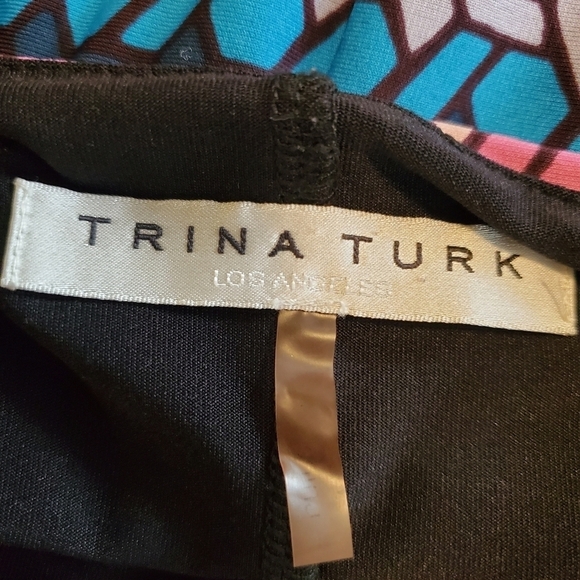 Trina Turk Macee Stained Glass Print Sleeveless Shift Dress Size 4, Colorful - Picture 8 of 14